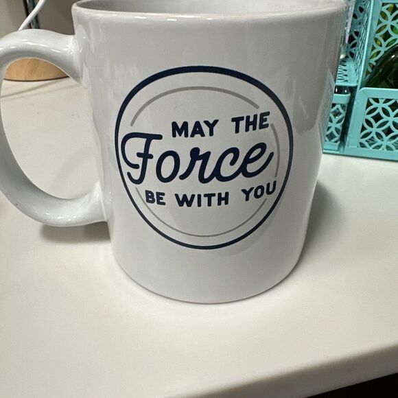 Star Wars Baby Yoda May The Force Be With You Coffee mug Green & Blue Larger Cup - Picture 2 of 3